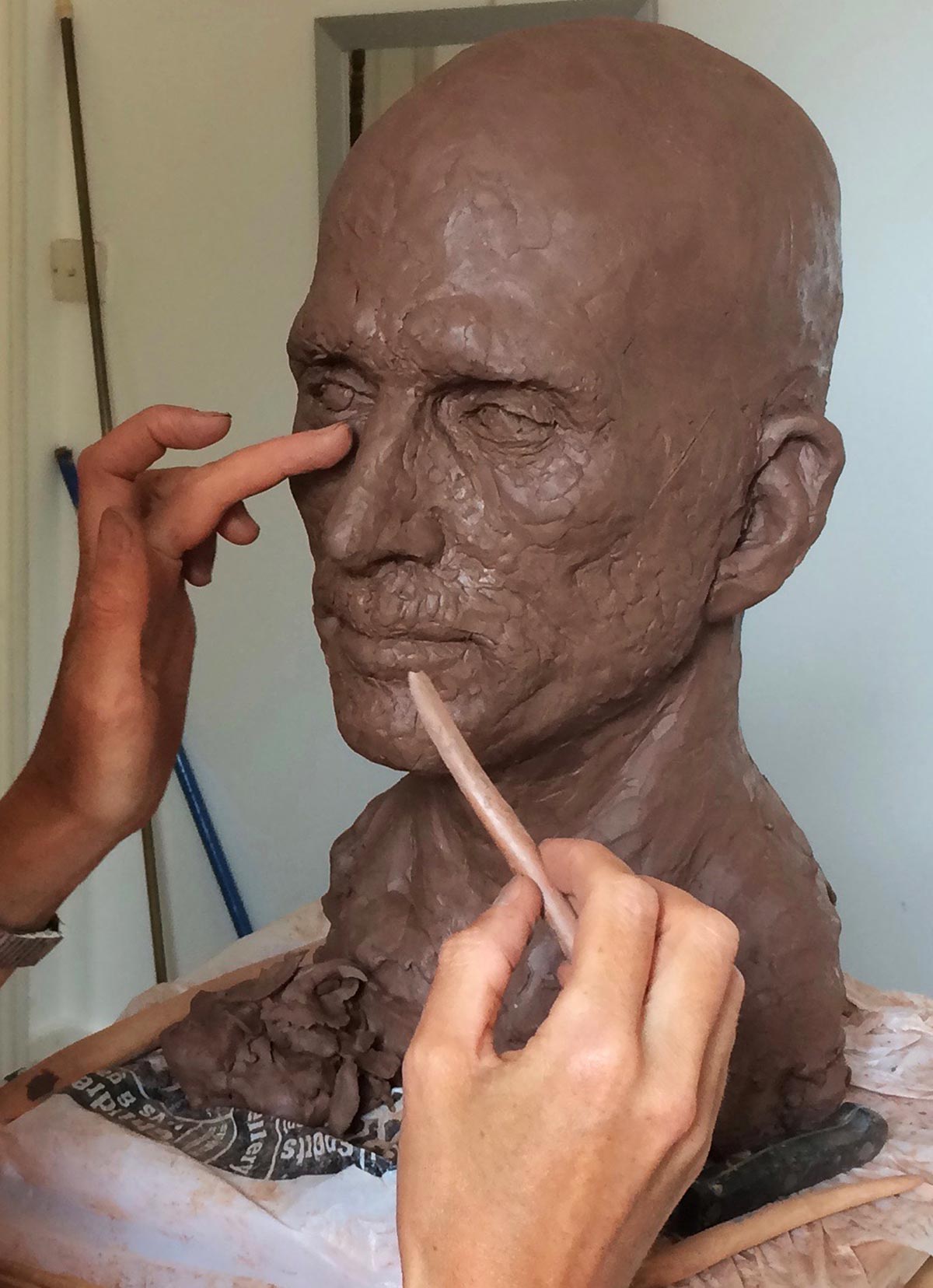 Marianne Parry at work in the studio